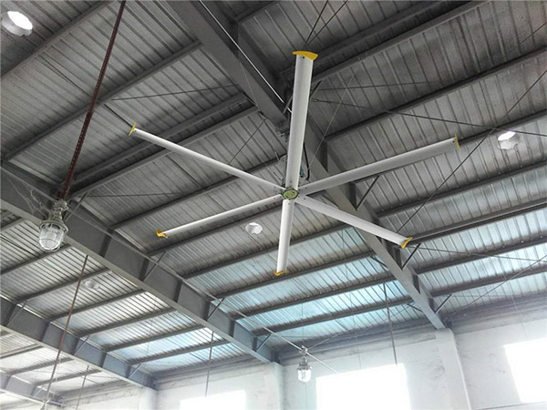包装印刷生产车间安装7.3米工业大风扇降温工程案例